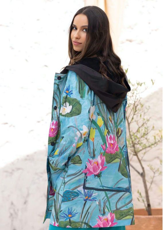 Maloka: Water Lily Art Raincoat