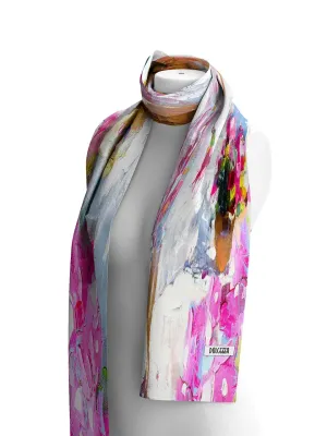 Dolcezza By Wild Curves: Summer In Santorini Art Scarf (26901)