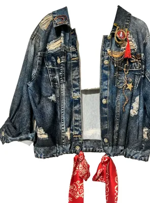 IPNG By Wild Curves: Denim Illusion Jean Hanky Jacket