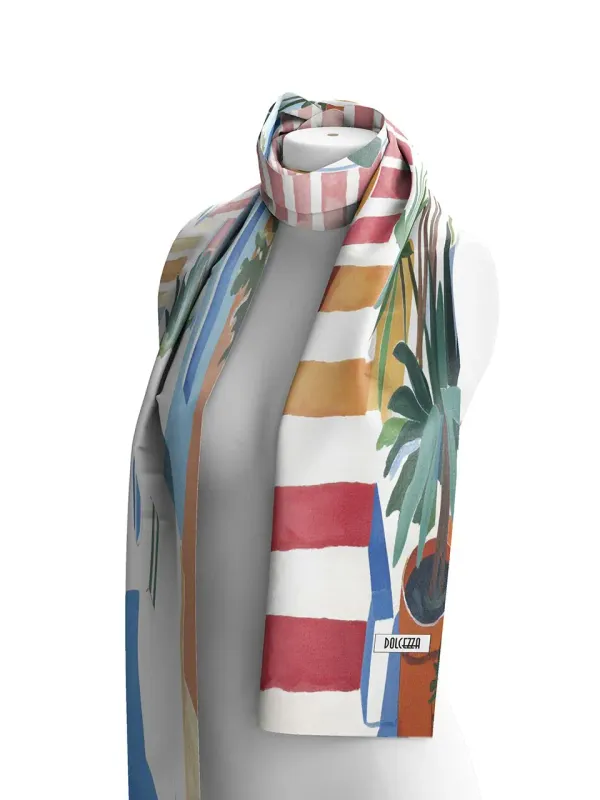 Dolcezza By Wild Curves: Pots On The Stairs Art Scarf (26904)