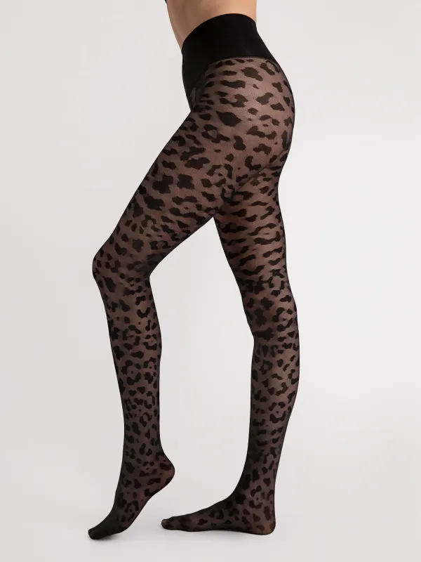 Fiore By Wild Curves: Black Leo Tights In 30 Denier