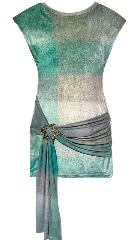 IPNG By Wild Curves: Let's Play Texture Emerald Tweed Illusion Dress