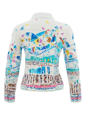 Dolcezza By Wild Curves: A Thousand Colors Soft Denim Art Jacket Back