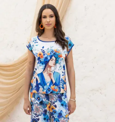 Maloka: Florescent Flower Crown Top Front