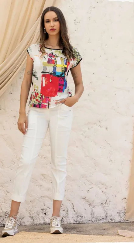 Maloka: Cinque Terre Abstract Art Top Front 1