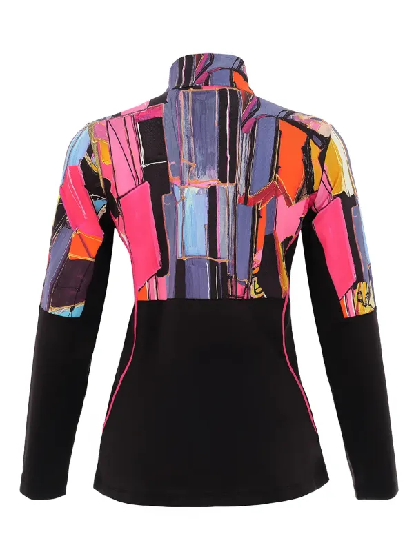 Dolcezza By Wild Curves: Baisti Art Contrast Zip Jacket