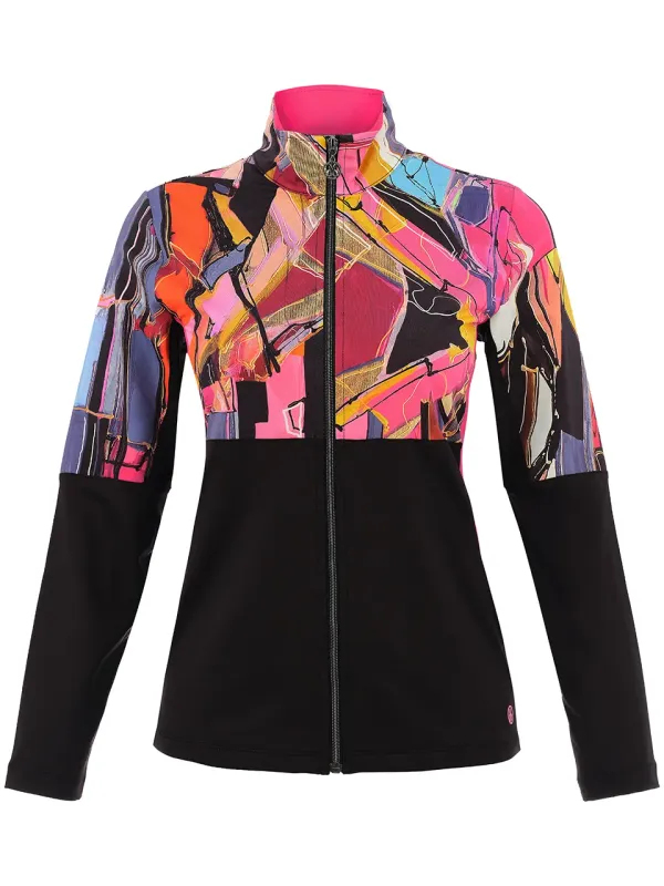 Dolcezza By Wild Curves: Baisti Art Contrast Zip Jacket