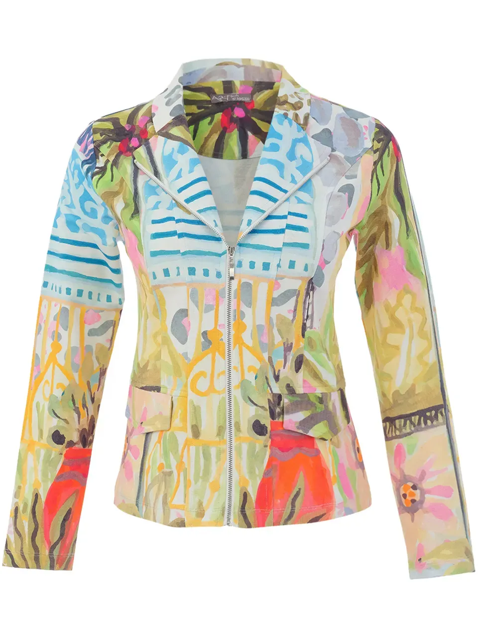 Dolcezza By Wild Curves: Cheetah In The City Art Blazer Front