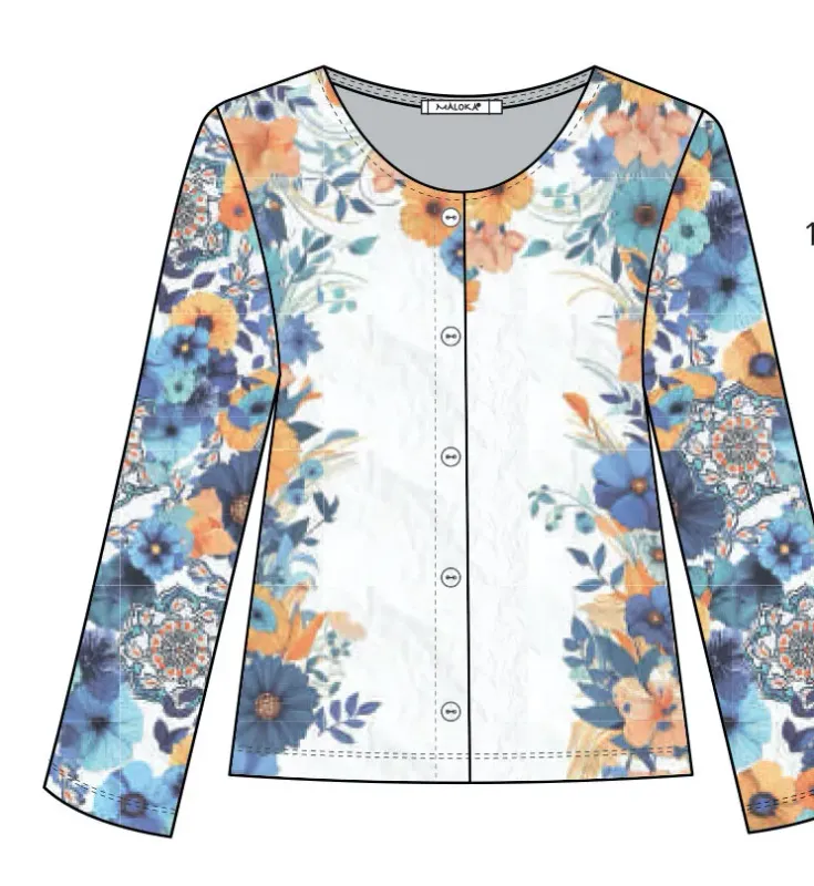 Maloka: Florescent Flower Crown Cardigan Front