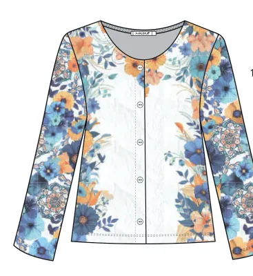 Maloka: Florescent Flower Crown Cardigan Front