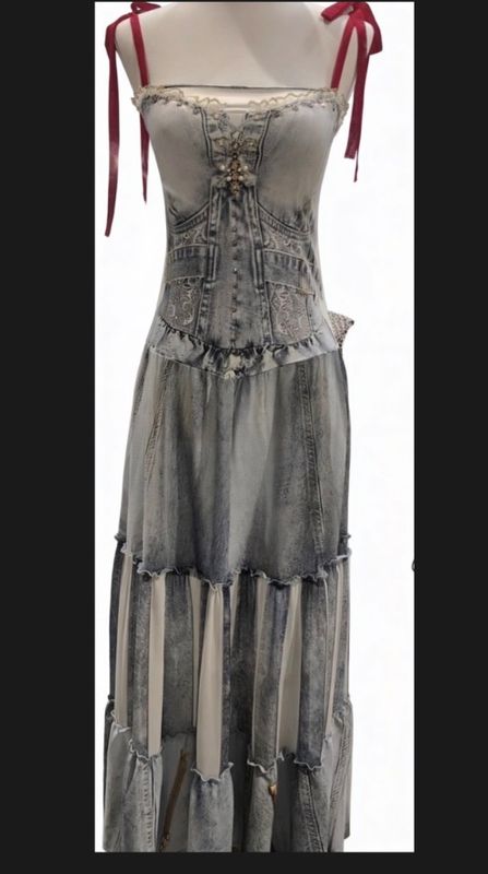 IPNG By Wild Curves: Jeanious Corset Maxi Dress IPNG By Wild Curves: Jeanious Corset Maxi Dress Front 1