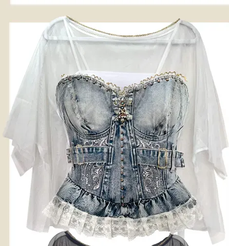 IPNG By Wild Curves: Jeanious Corset Illusion Shawl Blouse Front