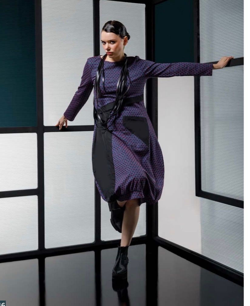 Kozan by Wild Curves: Trina Textured Dress In Boba Front