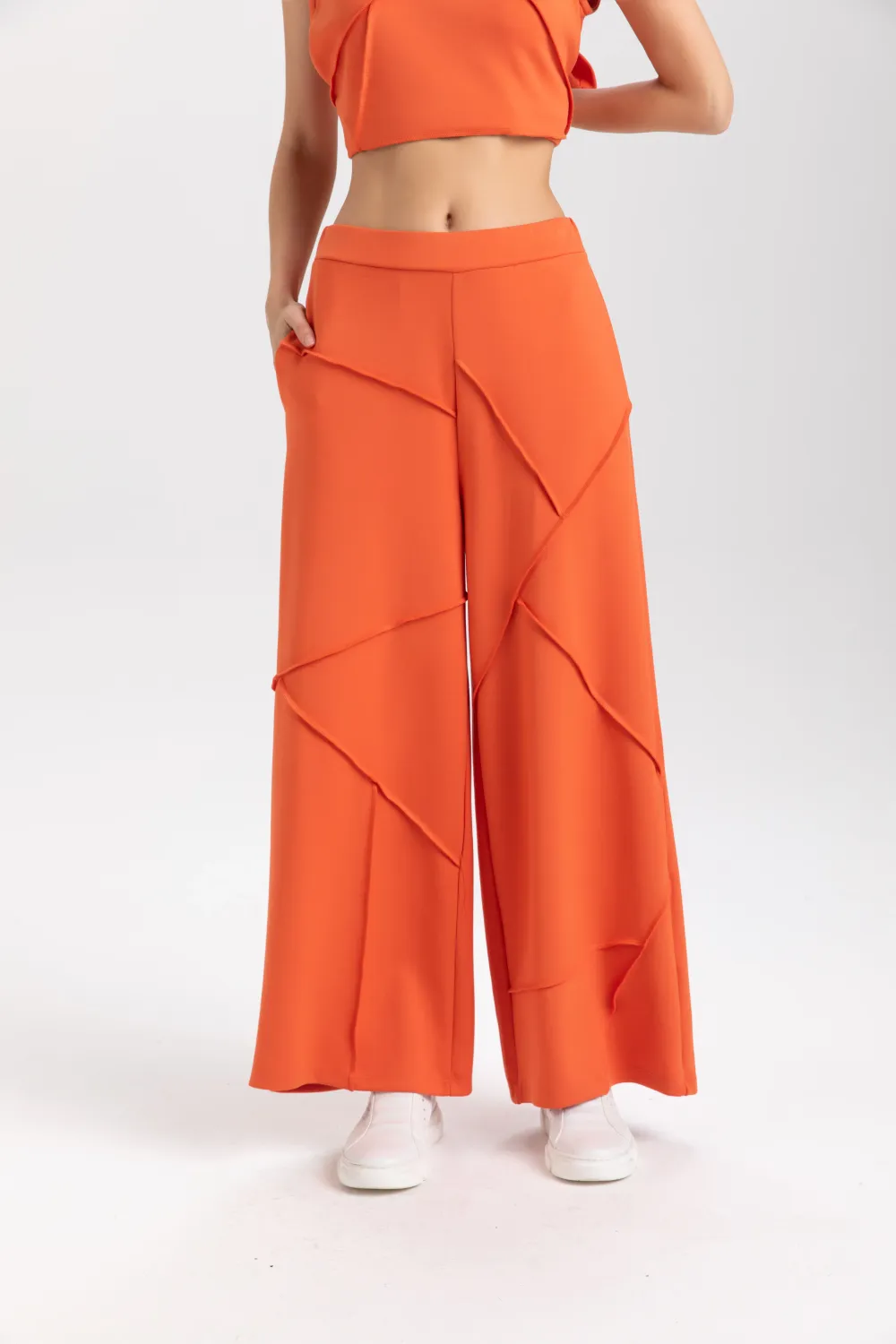 Isle Apparel By Wild Curves: Dara Pant In Papaya Front