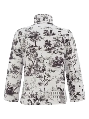 Dolcezza By Wild Curves:  Air De Provence Flared Art Jacket Back