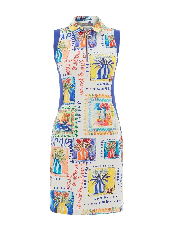 Dolcezza By Wild Curves: My Handmade Garden Zip Neckline Dress Front