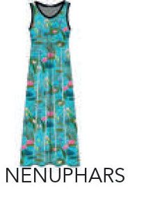 Maloka: The Pleasure Of Life In Pink Water Lilies Almost Maxi Dress Front 1