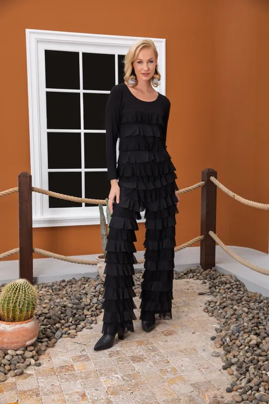 Isle Apparel By Wild Curves: Black Mesh Cha Cha Pants