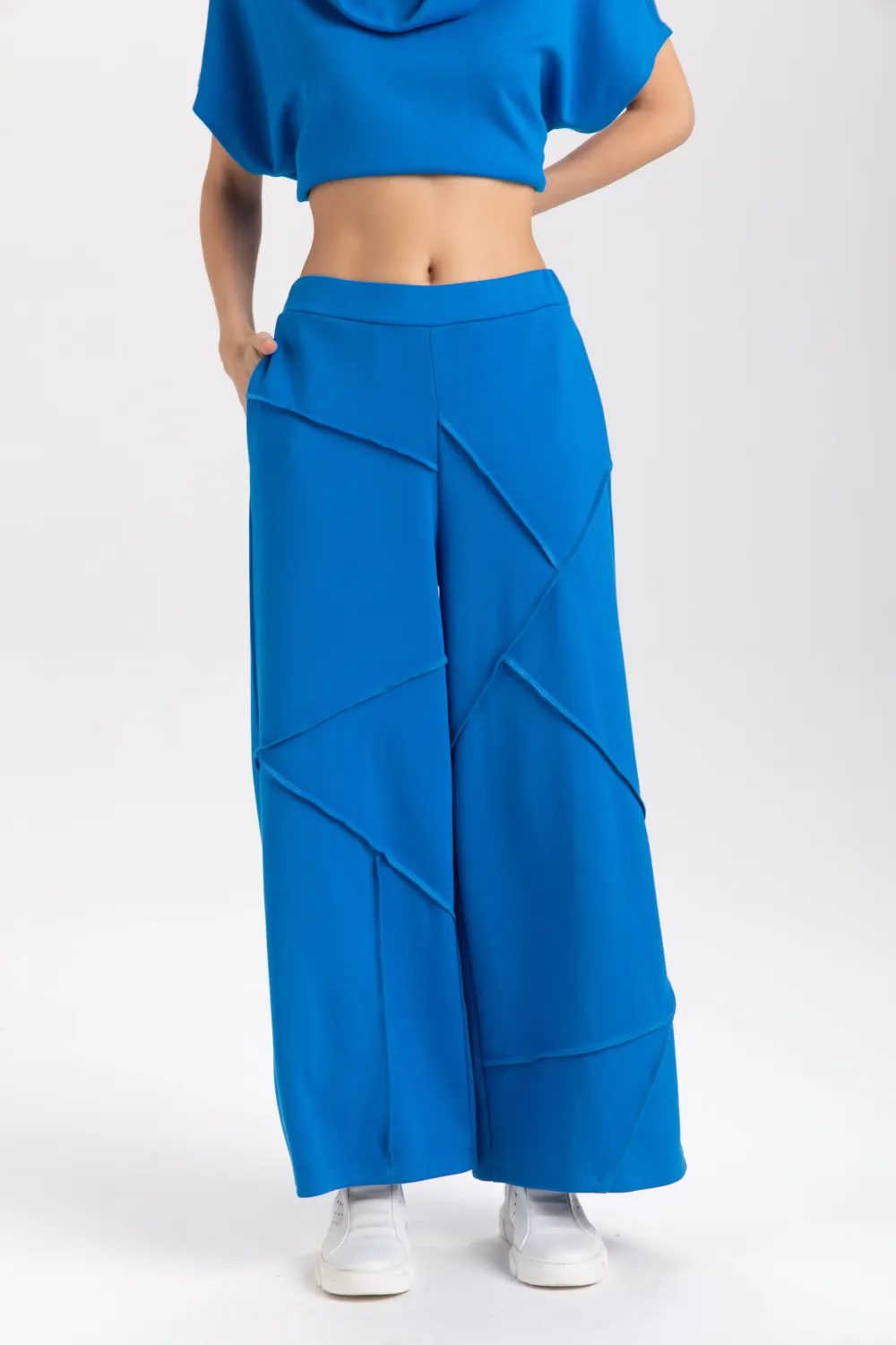 Isle Apparel By Wild Curves: Dara Pant In Island Blue Front