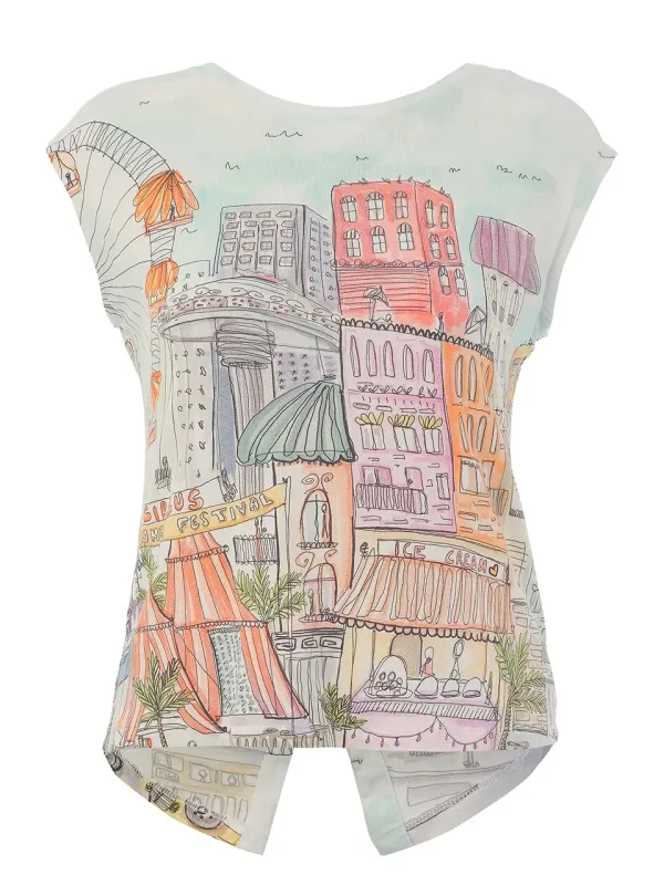 Dolcezza By Wild Curves: City Circus Art Top Front