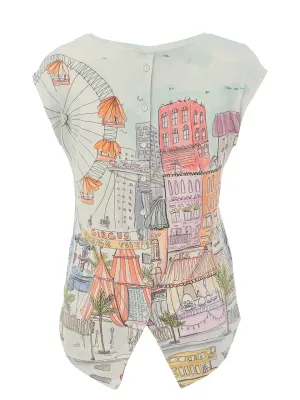 Dolcezza By Wild Curves: City Circus Art Top Back