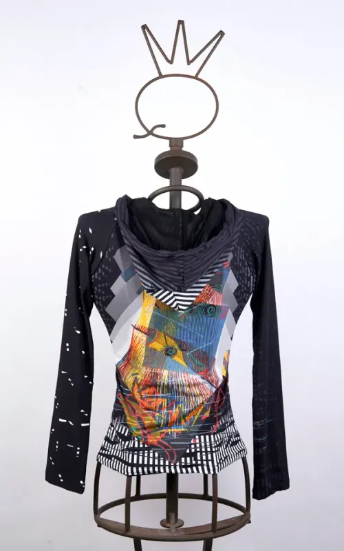 Save The Queen: Astro Sunset Hoodie Zip Jacket Back 