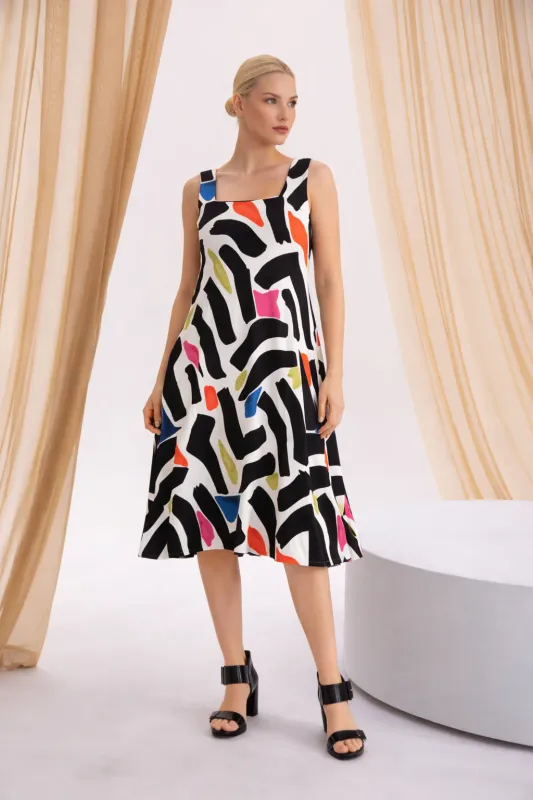 Kozan By Wild Curves: Colors Of Tenerife Midi Sundress Front