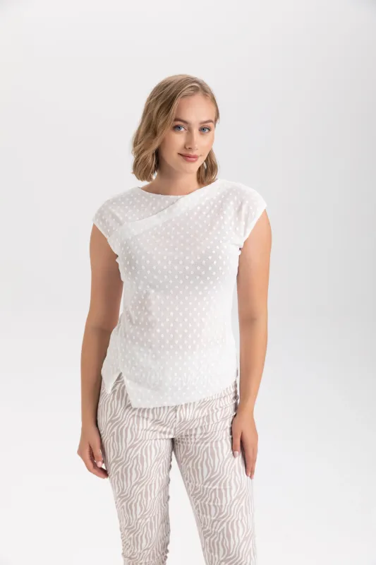 Isle Apparel By Wild Curves: Almost Mesh Snow Top Olivia Front 1