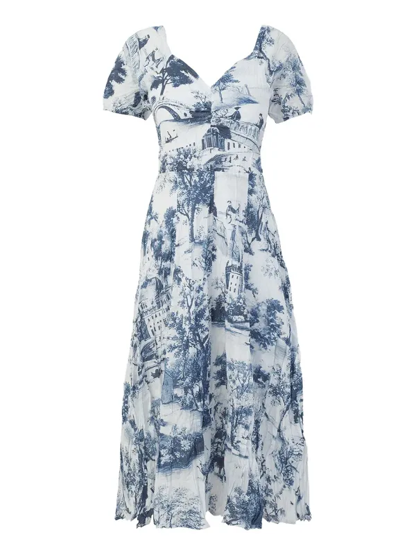 Dolcezza By Wild Curves: Air De Provence Flared Sundress Front 1