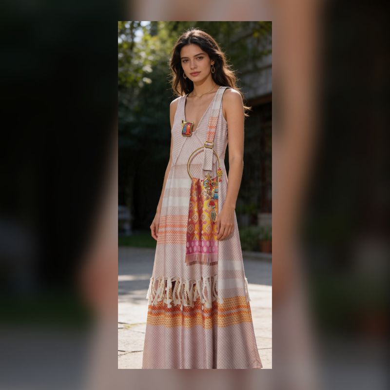 IPNG By Wild Curves: Iridescent Scarf Sundress Front