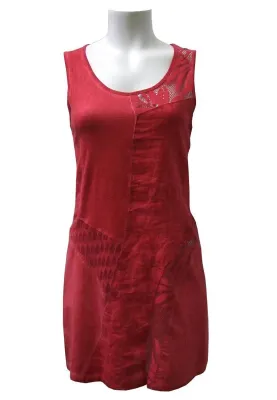 Maloka: Brushed Linen Palm Tree Embroidered Long Tunic (Many Colors!)
