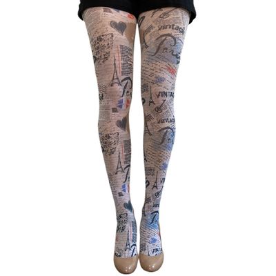 Malka Chic By Wild Curves: I Love Paris In The Springtime 50 Denier Tights