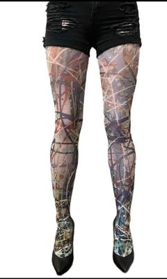 Malka Chic By Wild Curves: Sinclair The Vandal Graffiti Art 50 Denier Tights