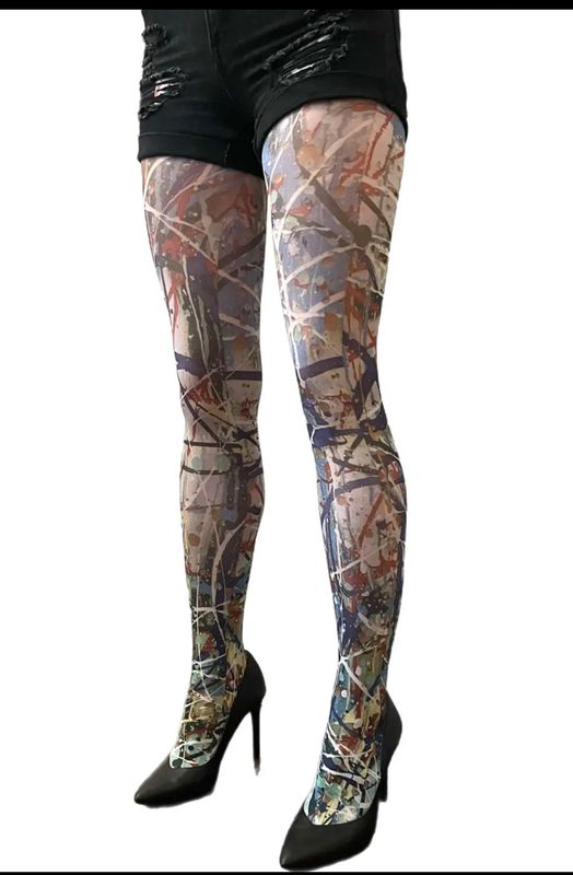 Malka Chic By Wild Curves: Sinclair The Vandal Graffiti Art 50 Denier Tights