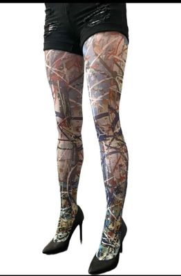 Malka Chic By Wild Curves: Sinclair The Vandal Graffiti Art 50 Denier Tights