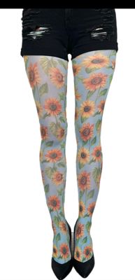 Malka Chic By Wild Curves: Van Gogh Sunflowers 50 Denier Art Tights