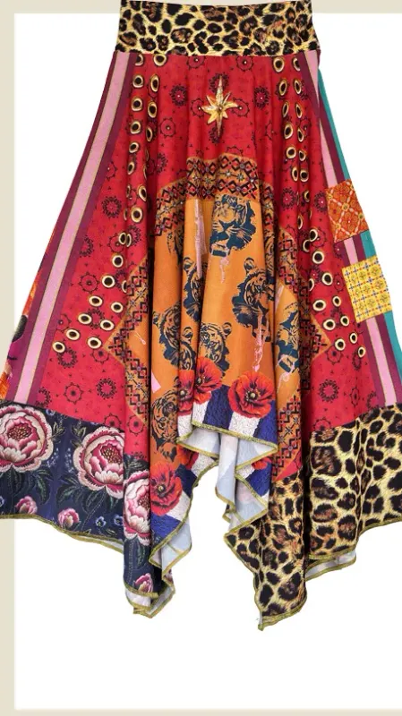 IPNG By Wild Curves: Red Hot Leo Skirt Square Front