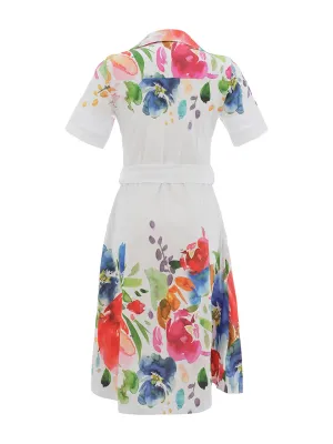 Dolcezza By Wild Curves: Spring Delight Art Shirt Dress Back