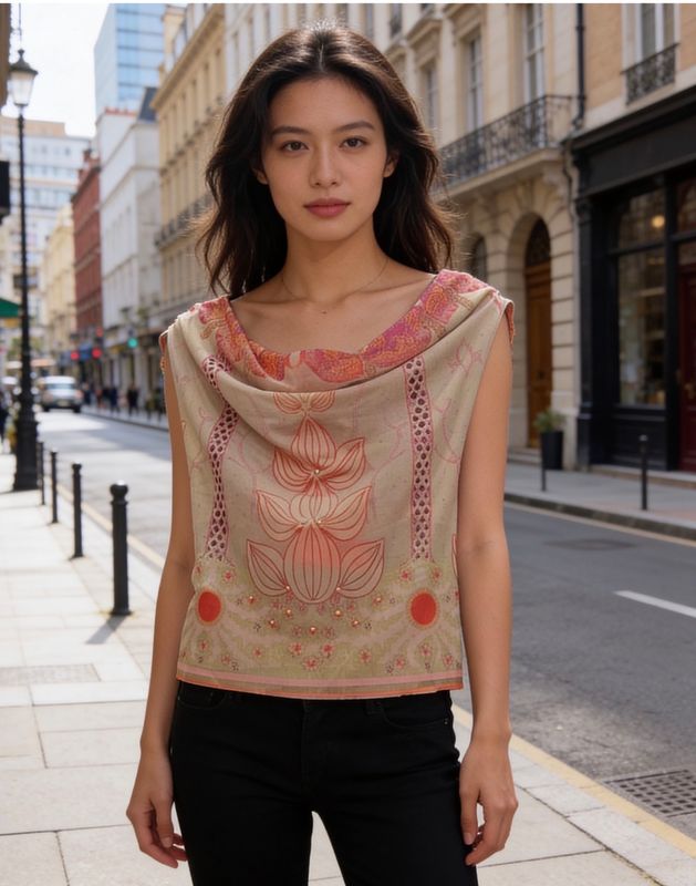 IPNG By Wild Curves: Pink Lotus Shirt Drape Front 1