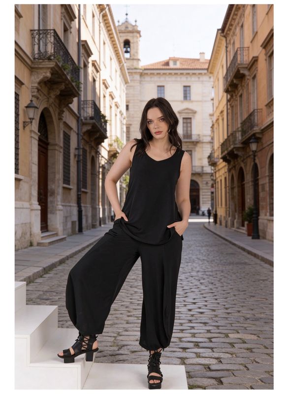 Kozan By Wild Curves: Jade Pant Black Vogue (VG-3911)