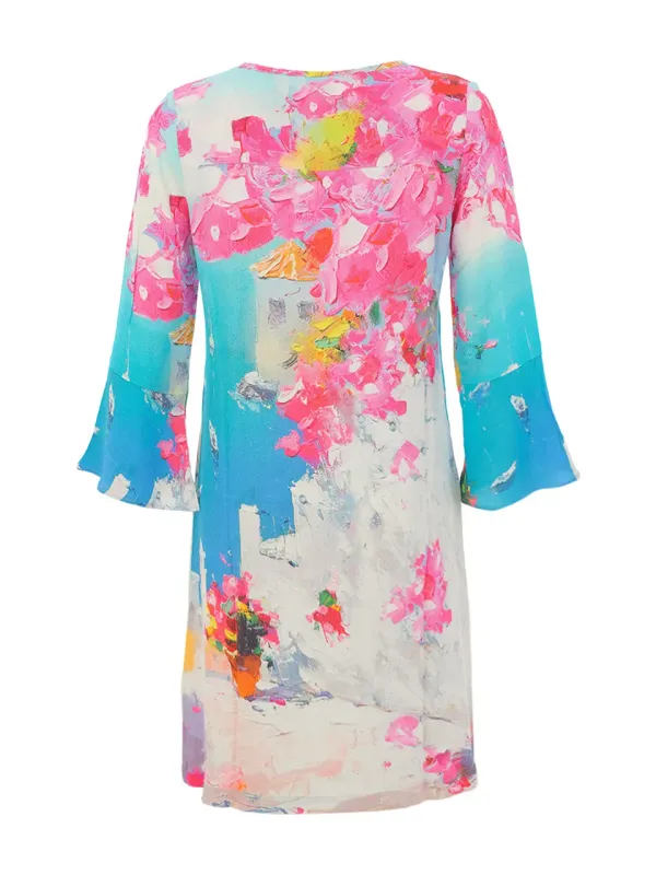 Dolcezza By Wild Curves: Summer In Santorini Keyhole Dress Back