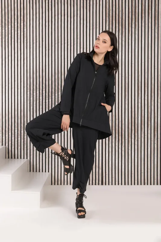 Zip Jacket Jane In Black Vogue Front 1