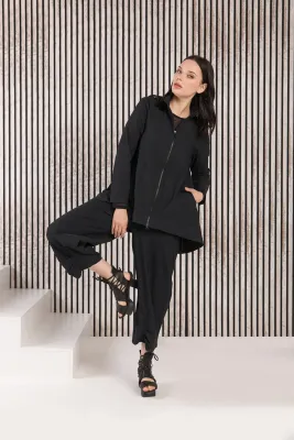Zip Jacket Jane In Black Vogue Front 1 