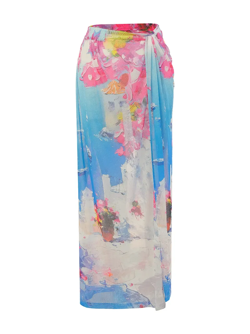Dolcezza By Wild Curves: Summer In Santorini Sarong Beach Skirt Front