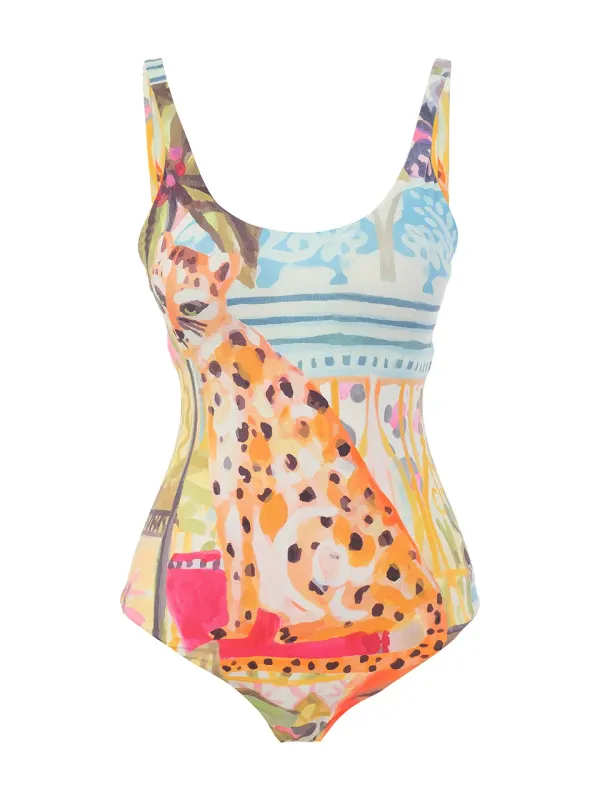 Dolcezza By Wild Curves: Cheetah In The City Swimsuit Front