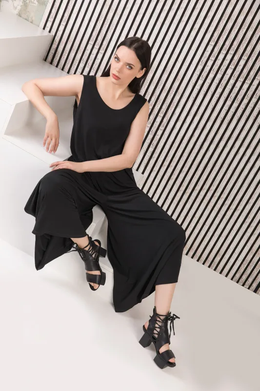 Kozan By Wild Curves: Dawn Jumpsuit In Black Vogue Front 1