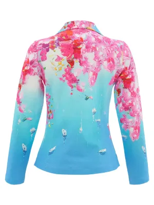 Dolcezza By Wild Curves: Summer In Santorini Art Blazer Back