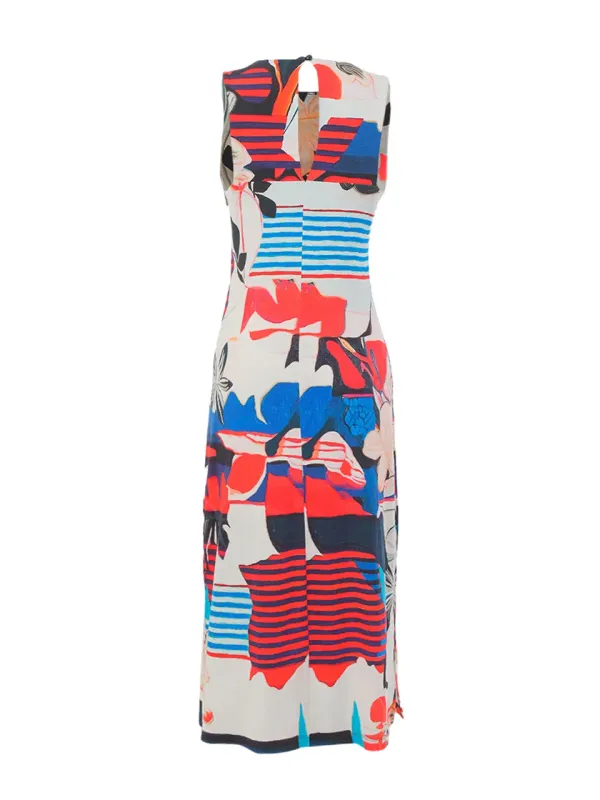 Dolcezza By Wild Curves: Entrelacée 16 Art Midi Dress Back