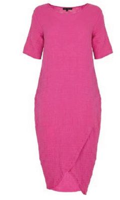 Kozan By Wild Curves: Holden Dress In Pink Front