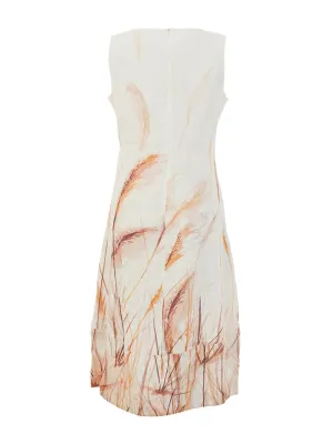 Dolcezza By Wild Curves: Reeds By The Shore Bubble Linen Dress Back